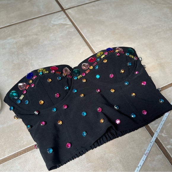 NWT Rhinestone Tube Top - Picture 2 of 5